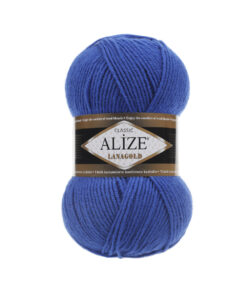 Fir Alize Lana Gold albastru 141, moale și călduros, ideal pentru haine tricotate, fulare și pălării handmade