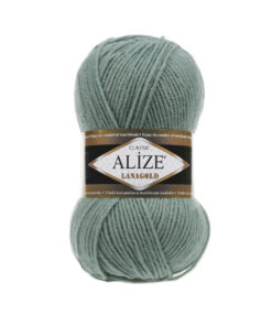 Fir Alize Lana Gold verde 386, moale și călduros, ideal pentru haine tricotate, fulare și pălării handmade