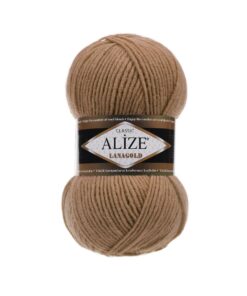 Fir Alize Lana Gold cafeniu 466, moale și călduros, ideal pentru haine tricotate, fulare și pălării handmade