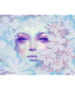 Broderie cu mărgele Craiasa zapezei A3 dimensiune 27x36 cm, 8 de culori, 15.737mărgele.