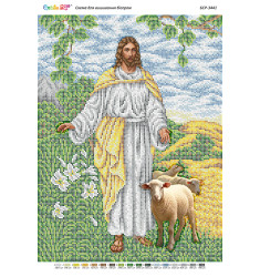 Broderie Iisus Hristos – format A3, 17.976 mărgele.