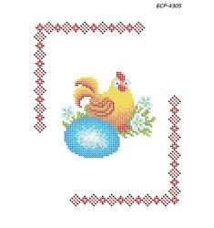 Broderie Prosop de Paște – format A4, 2,757 mărgele.