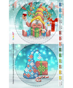 Broderie cu margele Jucării de brad A5 dimenisune 12,3x15,1 cm, 15 de culori, 1,235 margele