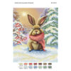 Broderie cu margele Iepuraș iarnă A5 dimenisune 12,3x15,1 cm, 14 de culori, 2,248 margele