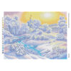 Broderie cu mărgele Peisaj iarna A3 dimensiune 27x36 cm, 16 de culori, 19.892 mărgele.