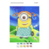 Broderie cu margele Minion fată A5 dimenisune12,3x15,1 cm, 10 de culori, 1,605 margele
