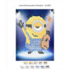Broderie cu margele Minion A6 dimenisune 8,7x11,8 cm, 11 de culori, 851 margele