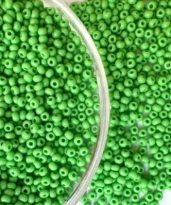 Mărgele Preciosa 10/0 cod 50060 verde lucios ambalaj angro, perlă, ideale pentru broderii mari și ateliere handmade.