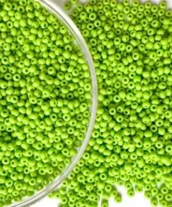Mărgele Preciosa 10/0 cod 53410 verde lucios ambalaj angro, perlă, ideale pentru broderii mari și ateliere handmade.