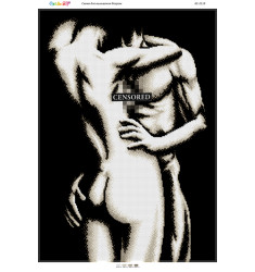 Broderie cu mărgele Siluete A2 dimensiune 41,2×58,2 cm, 4 de culori, 21.856 mărgele.