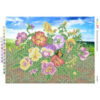 Broderie cu mărgele Flori A3 dimensiune 27x36 cm, 23 de culori, 11.811 mărgele.